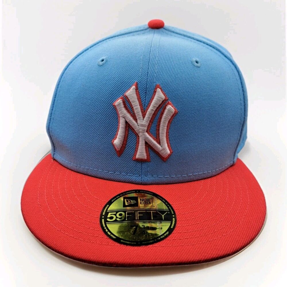 Mens New Era MLB NY YANKEES 5950 FITTED COLOR PACK BLUE Size 7 3/4